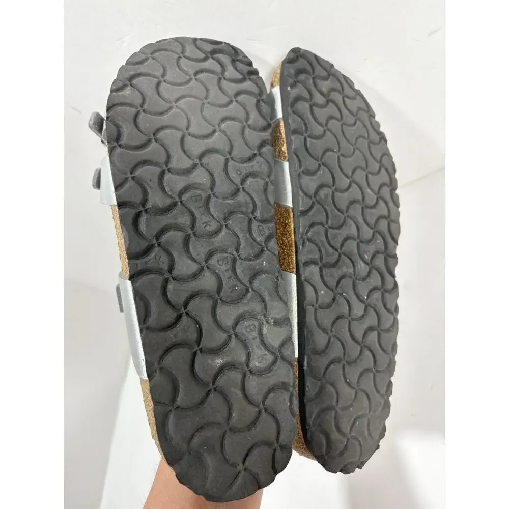 Birkenstock Franca Silver Birko Flor Narrow‎ Sandals Sz 40 (US 9 -9.5) Sandal